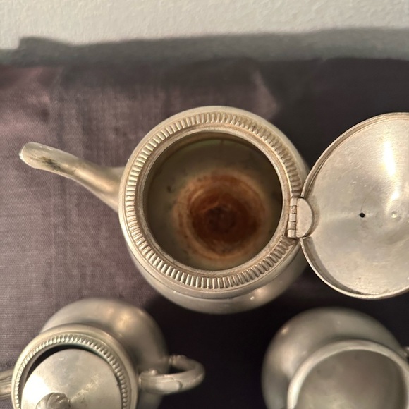 Royal Holland Pewter Daalderop KMD Tiel 3 Piece Tea Set - Vintage - Picture 5 of 11